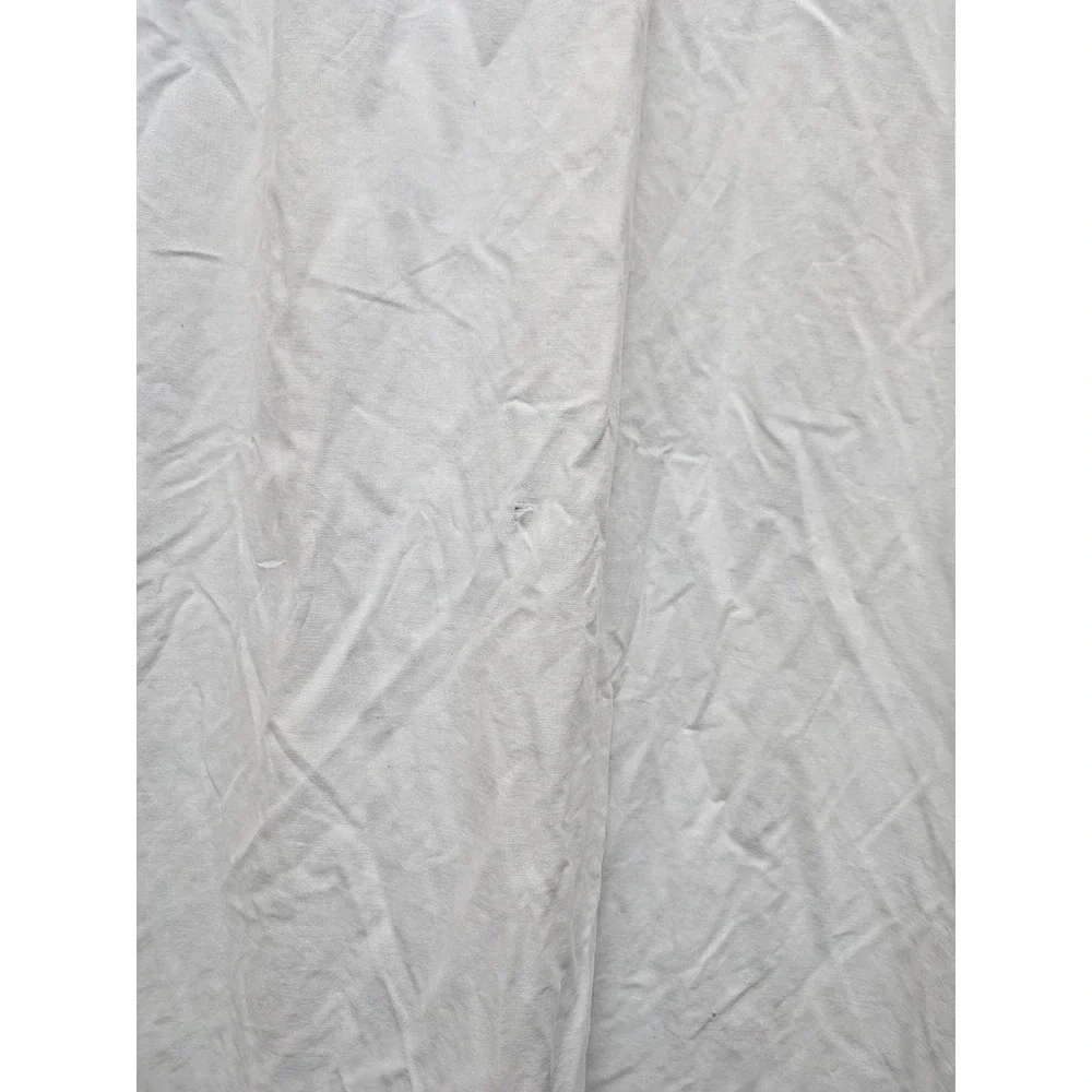 Vtg Bath Curtains Double Wedding Ring Chenille Drapes Blue White Pair Rod Pocket